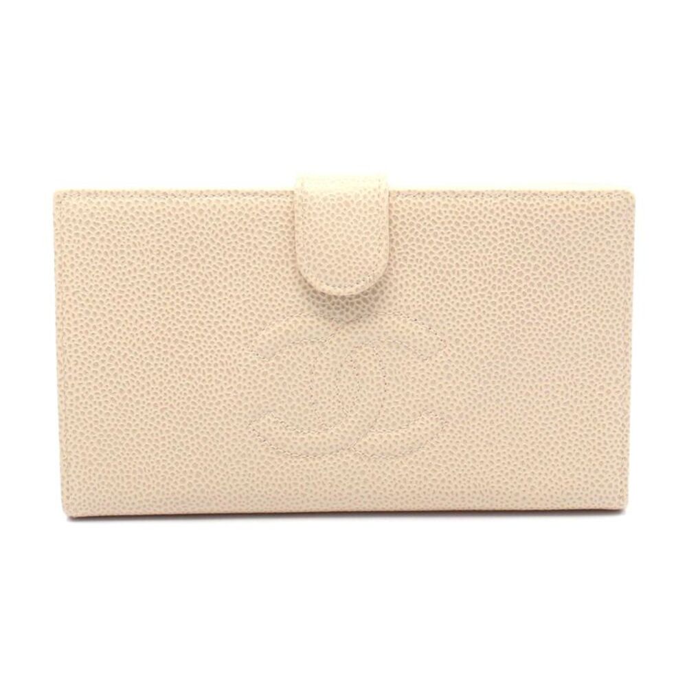 Chanel Caviar Skin Bifold Wallet Ivory